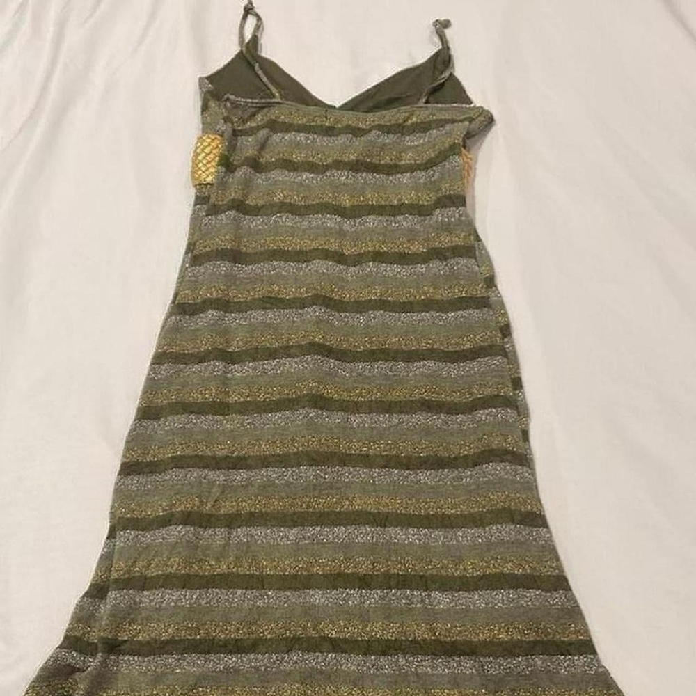 Charlotte Russe Green and Gold Striped Dress - Picture 2 of 6